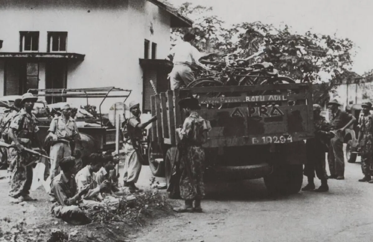 Pemberontakan APRA yang dipimpin Raymond Westerling. (Sumber: nationaalarchief.nl)