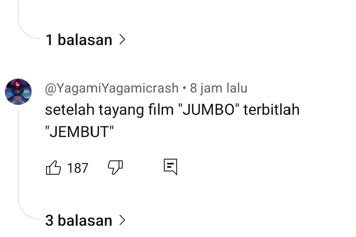 Komentar Netizen di Akun YouTube CGV Kreasi (Sumber: YouTube | CGV Kreasi)