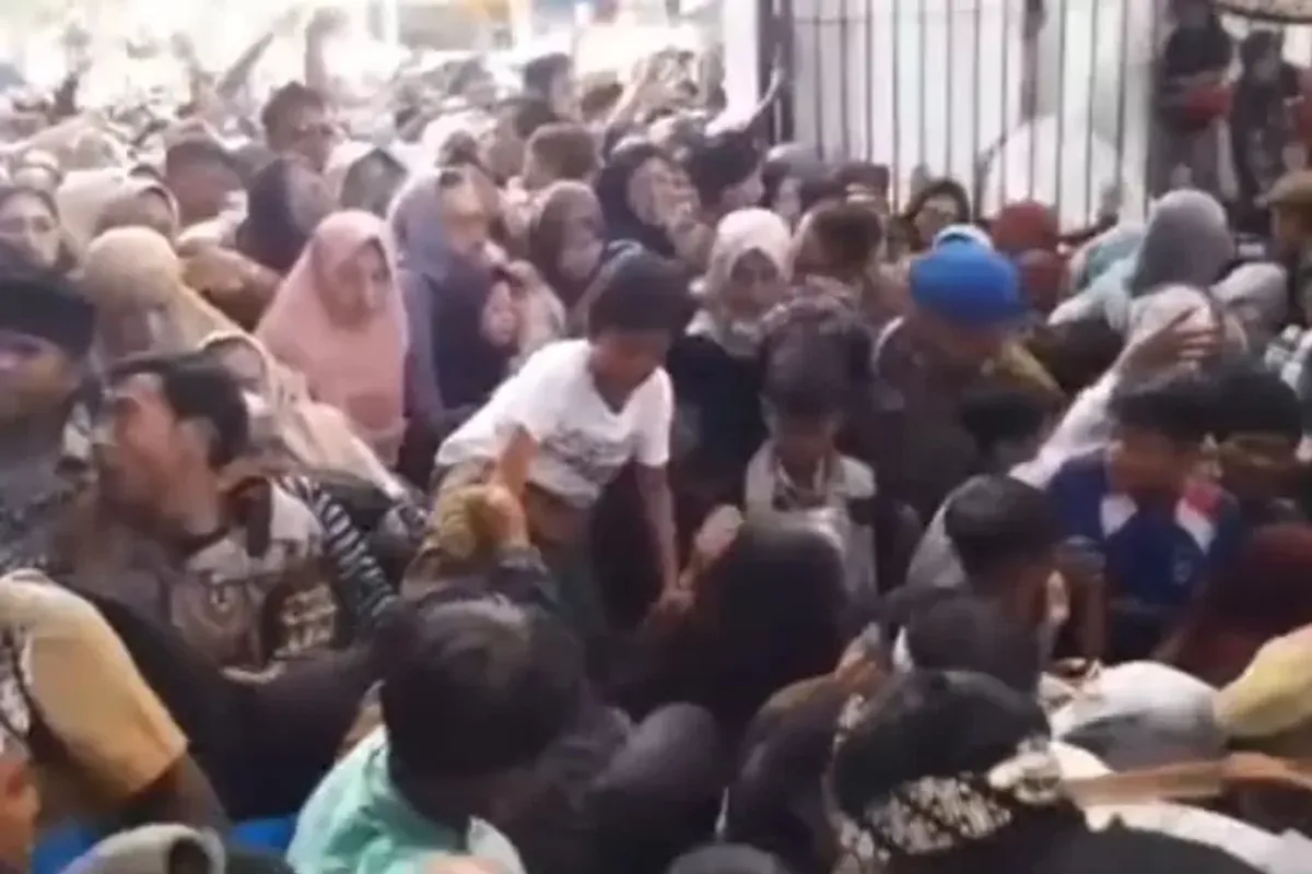Tangkapan layar kekacauan pesta pernikahan anak KDM di Garut. (Sumber: Istimewa)