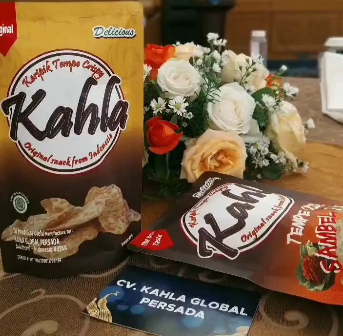 Produk keripik tempe Kahla. (Sumber: Instagram @keripiktempekahla)