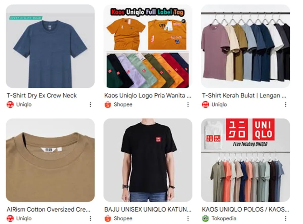 Ilustrasi kaos Uniqlo (Foto: Tangkapan Layar Google)