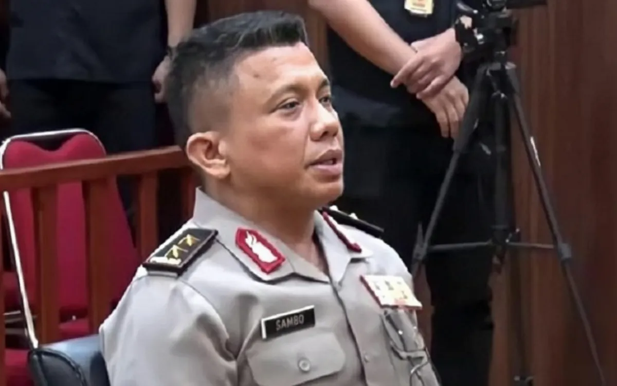 Ferdy Sambo saat menjalani persidangan.