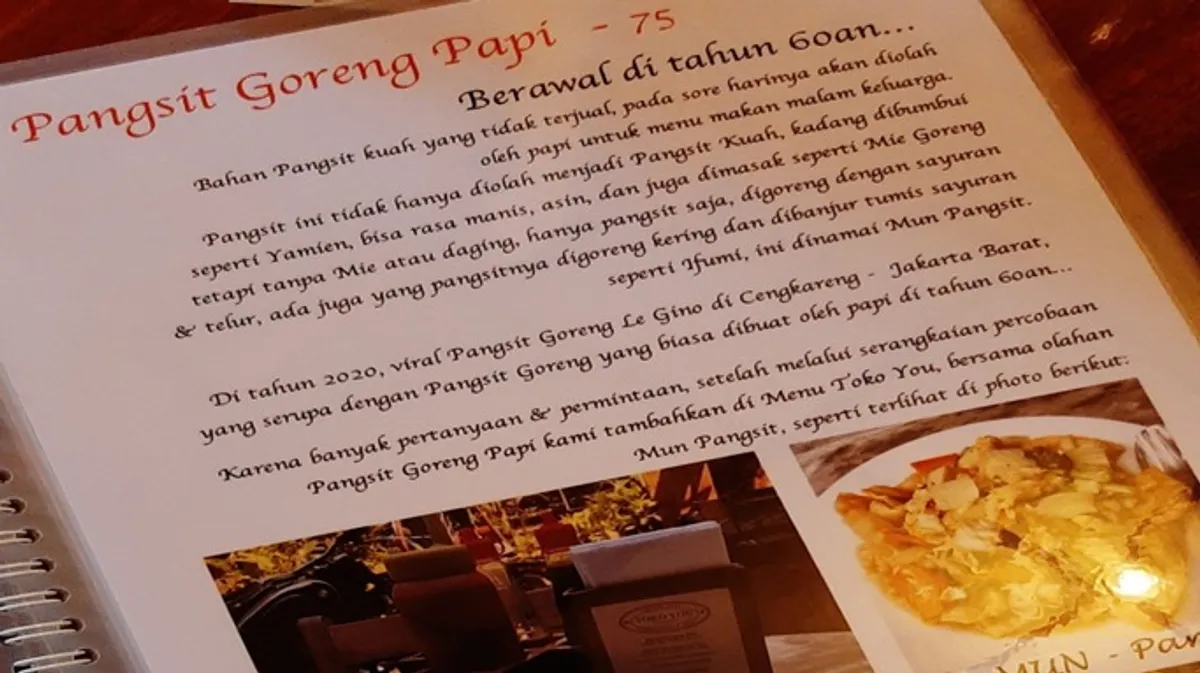 Salah satu menu legendaris yaitu pangsit goreng papi yang memiliki sejarah dibaliknya (09/11/2025) (Sumber: Dokumentasi Penulis | Foto: Tiara Faulia Maharani)
