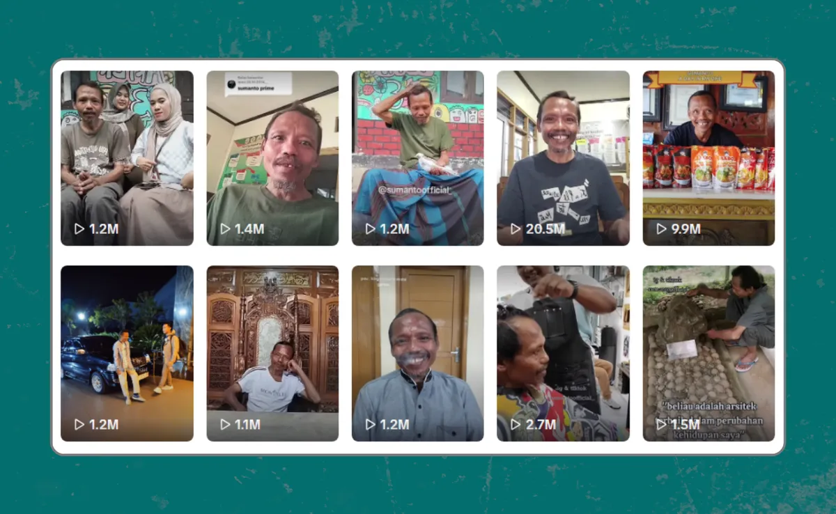 Sumanto kini menjadi konten kreator di TikTok.
