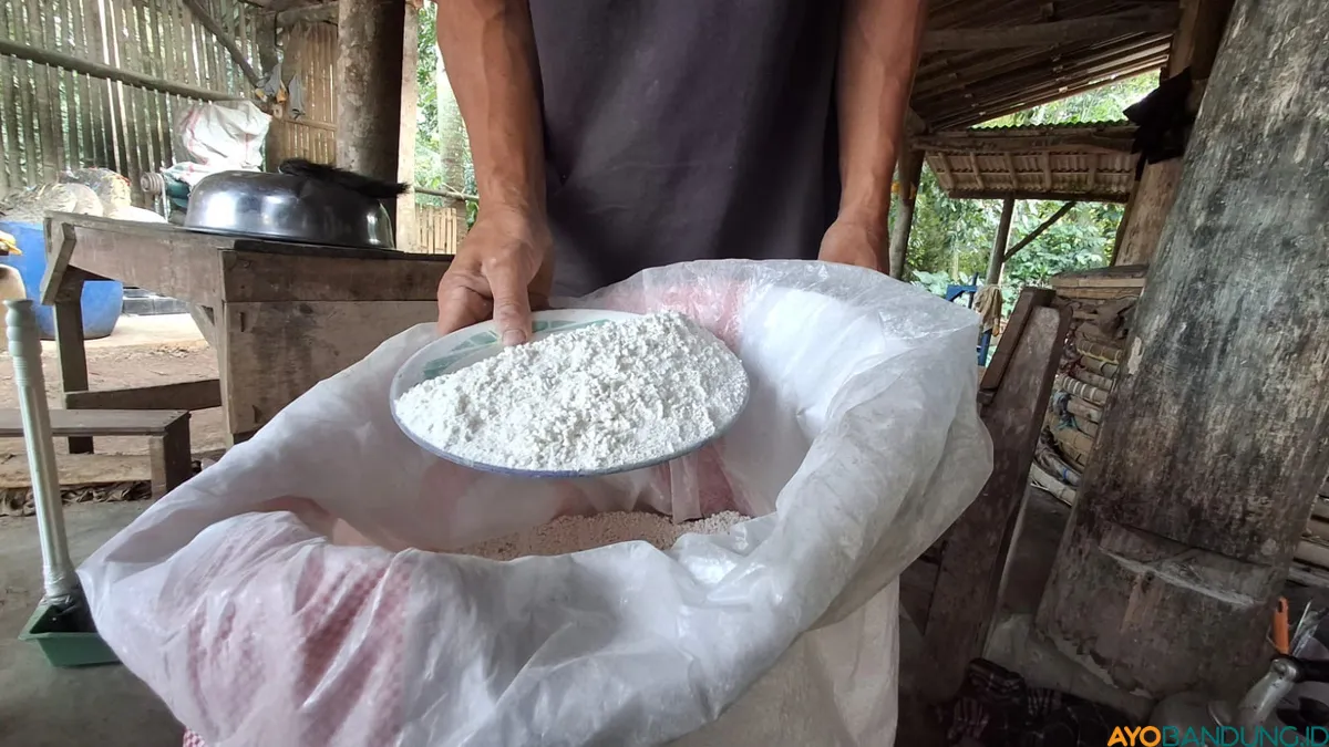 Rasi atau beras singkong yang terus dilestarikan oleh warga adat Kampung Cirendeu. (Sumber: ayobandung.id | Foto: Restu Nugraha)