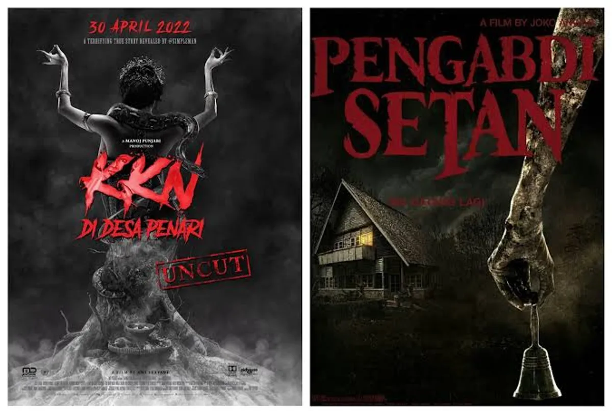 Film Pengabdi Setan (2017) karya Joko Anwar dan KKN di Desa Penari (2022) (Sumber: tabloidbintang.com)
