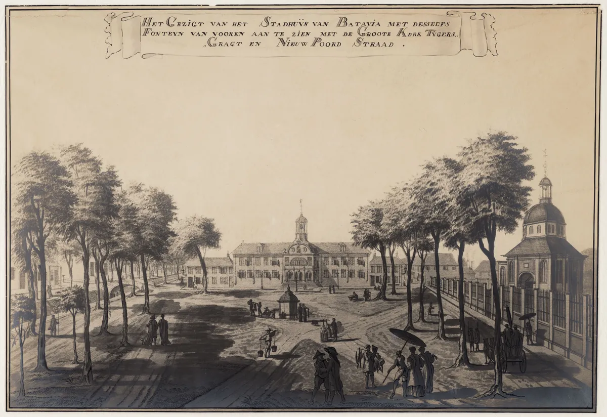 Lukisan Batavia tahun 1770-an. (Sumber: KITLV)
