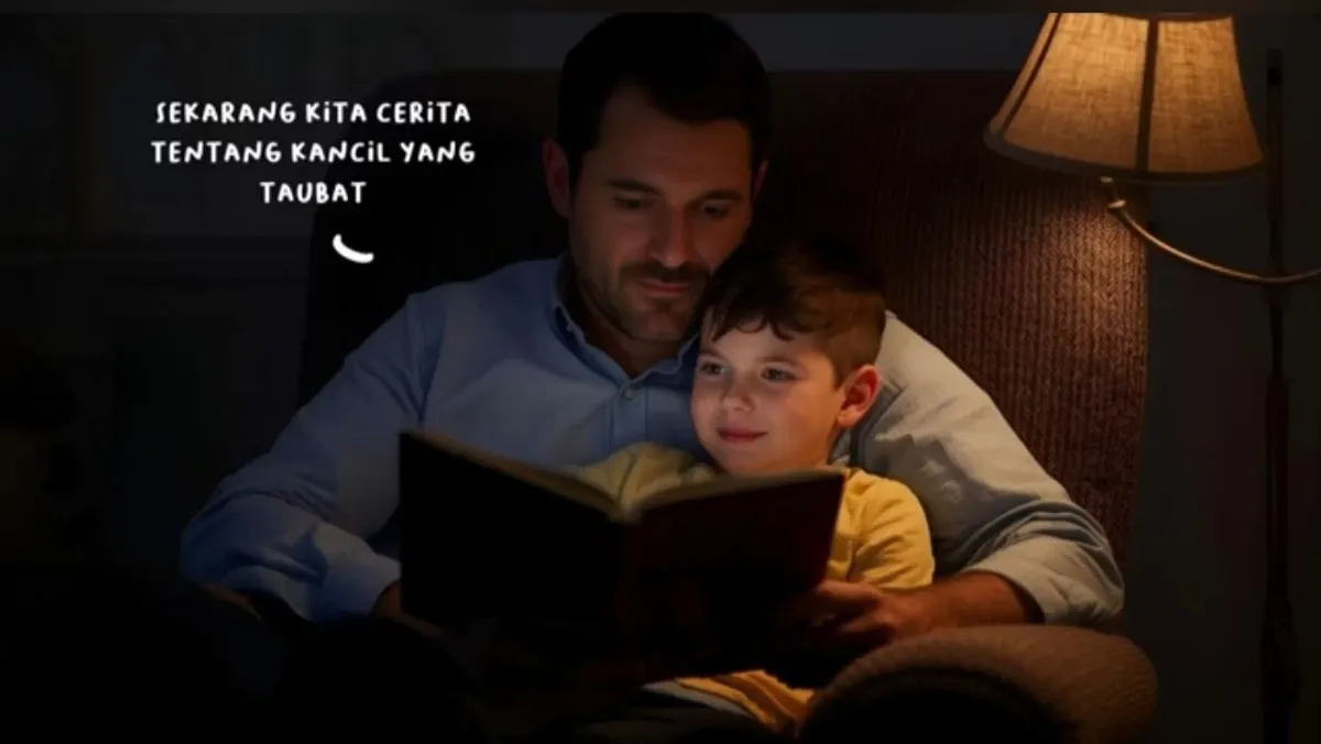 Gerakan Ayah Bacain Cerita Dong (ABCD) (Sumber: YouTube Topi Amali | Foto: Hasil tangkapan layar)