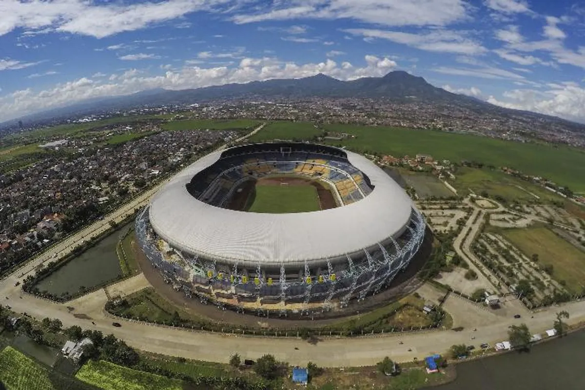 Stadion Gelora Bandung Lautan Api (GBLA) Gedebage yang diproyeksikan jadi kandang Persib.