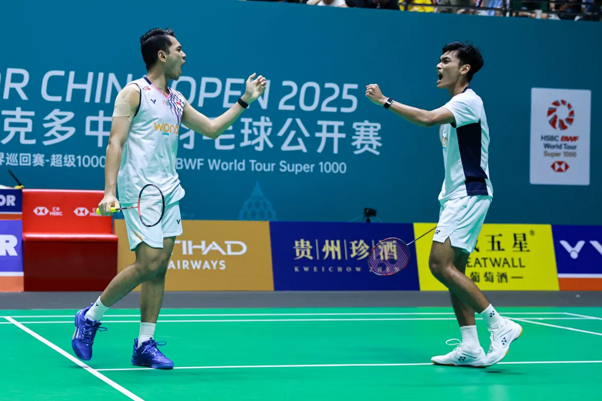 Fajar Alfian (Kiri) dan Muhammad Shohibul Fikri. (Sumber: Dok. PBSI)