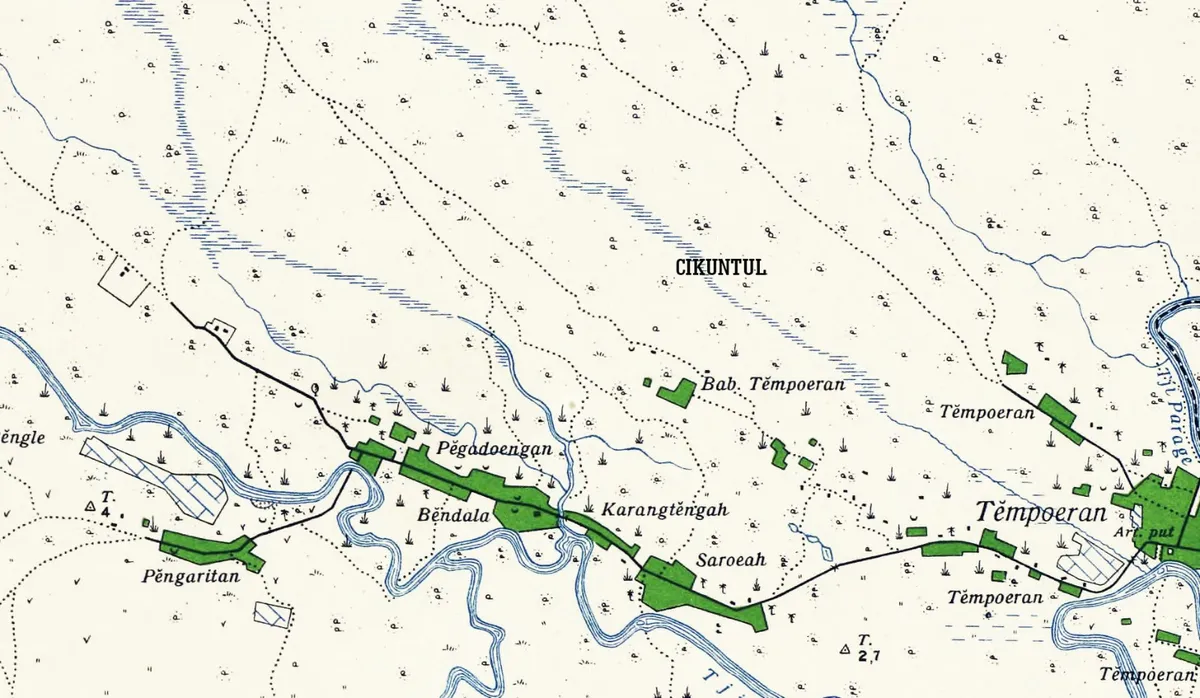 Peta Lembar Pengaritan yang terbit tahun 1910. (Sumber: KITLV Heritage Collection)