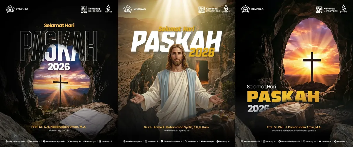 Mari terus bergandengan tangan, merawat kerukunan, dan menebar kasih di tengah keberagaman Indonesia (Sumber: Instagram @kemenag_ri | Foto: Istimewa)