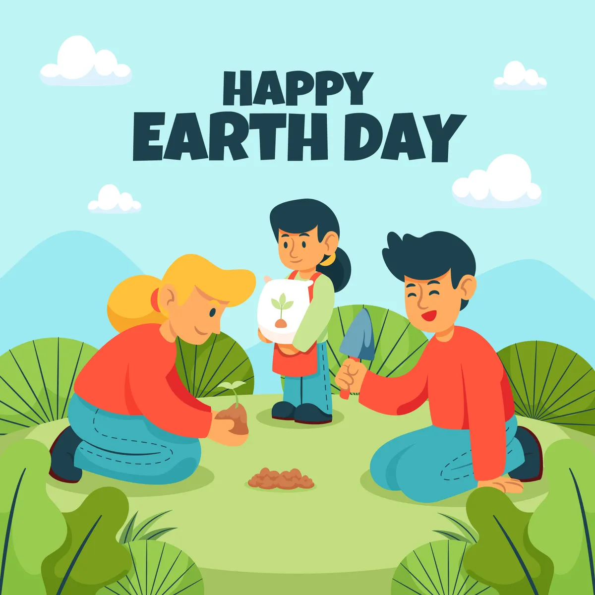 Ilustrasi menanam pohon sebagai langkah sederhana menjaga Bumi dalam peringatan Hari Bumi Sedunia. (Sumber: Freepik/ https://www.freepik.com/free-vector/flat-illustration-earth-day-celebration-with-people-planting_38548948.htm#fromView=search&page=1&position=35&uuid=a38c7165-a0c8-4dd1-98fa-be0952d759b4&query=kesadaran+menjaga+bumi | Foto: -)