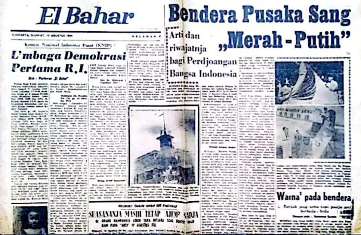 Suratkabar El Bahar edisi 15 Agustus 1969, terbit dua hari menjelang peringatan Hari Kemerdekaan Republik Indonesia ke-24. (Sumber: Foto & Koleksi Kin Sanubary)
