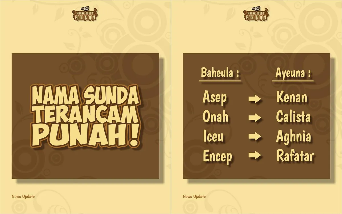 Gawat! Nama Sunda (Asep, Aceng, Cecep, Aang, Neng, Iteung, Imas, Icih) terancam punah! (Sumber: Instagram @napakjagatpasundan)