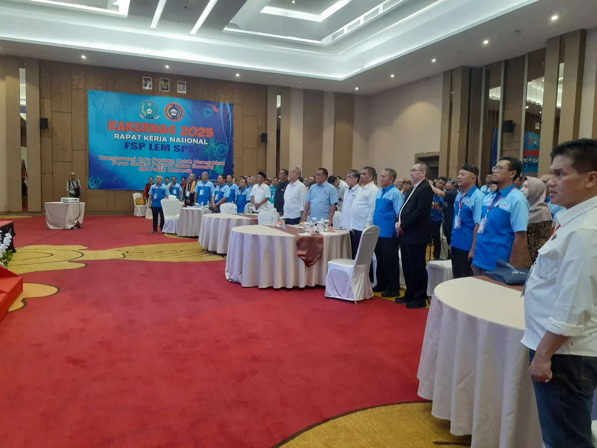 Acara Rakornas FSP LEM SPSI 2025 di Karawang Jawa Barat (Sumber: Media FSP LEM SPSI)