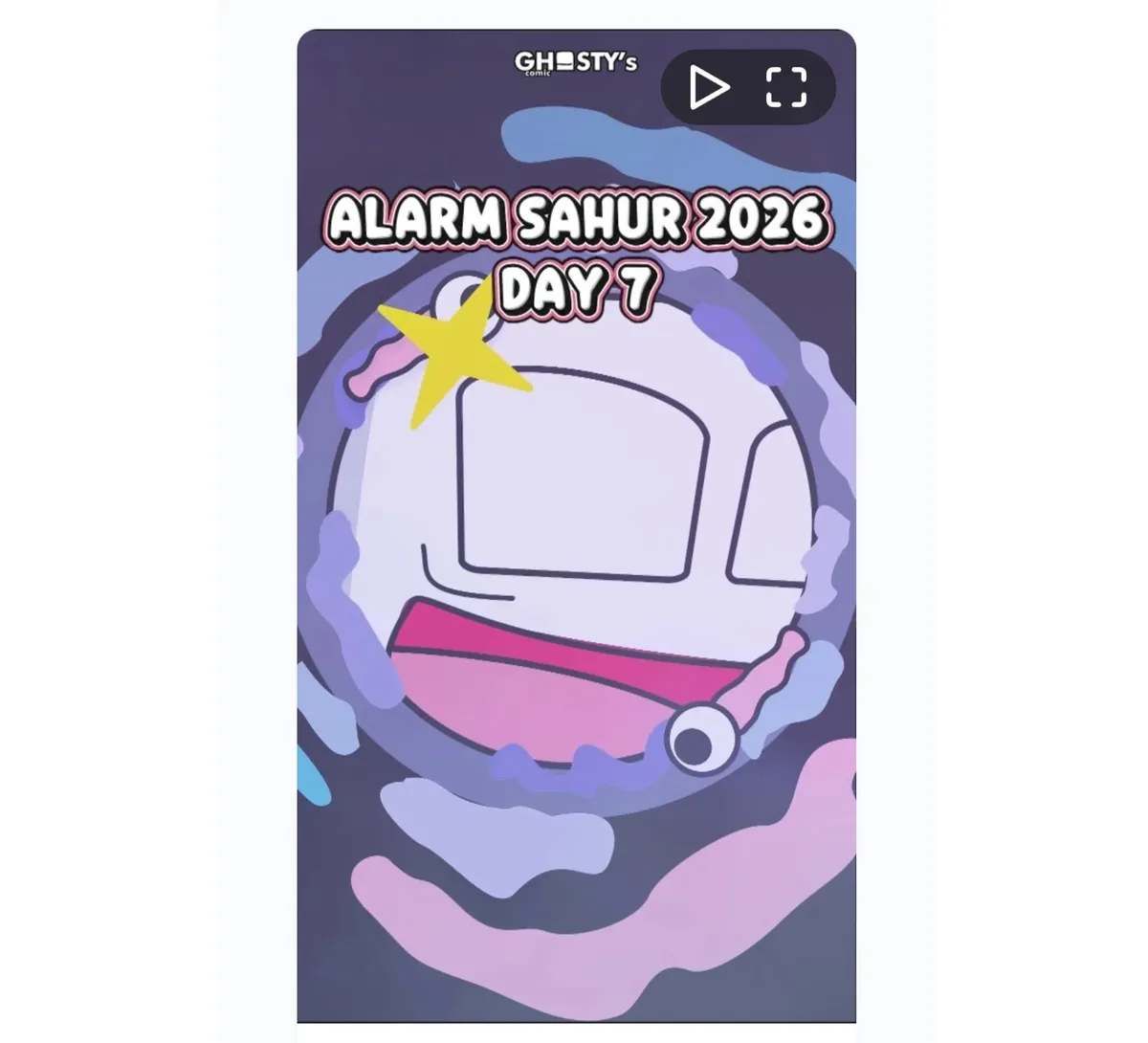 Alarm Sahur Day 7. (Sumber: Instagram | Foto: @ghosty_comic)