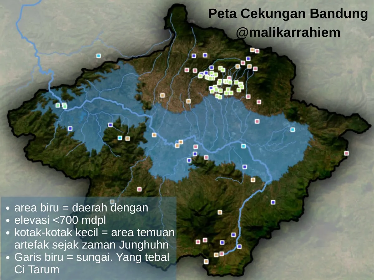 Peta Cekungan Bandung. (Sumber: X/@malikarrahiem)