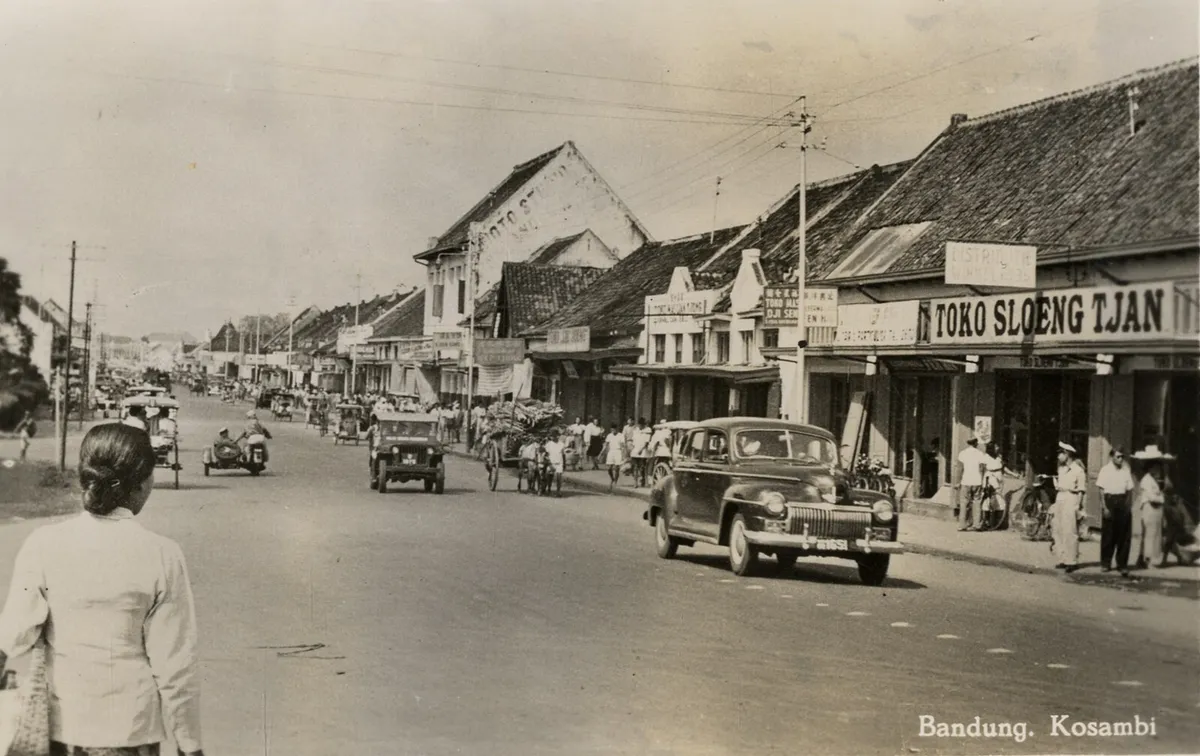 Suasana Pasar Kosambi, Bandung, tahun 1938. (Sumber: KITLV)