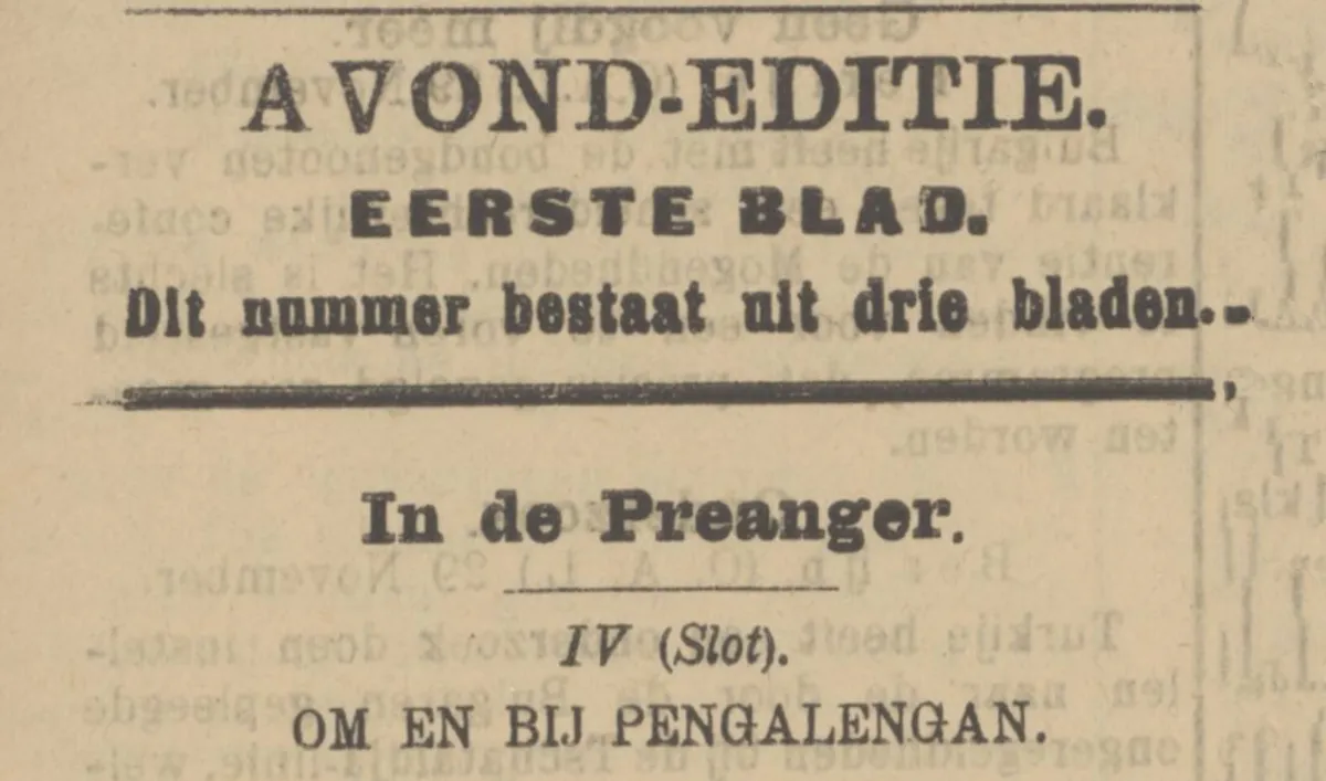 De Preanger-bode 30 November 1912.