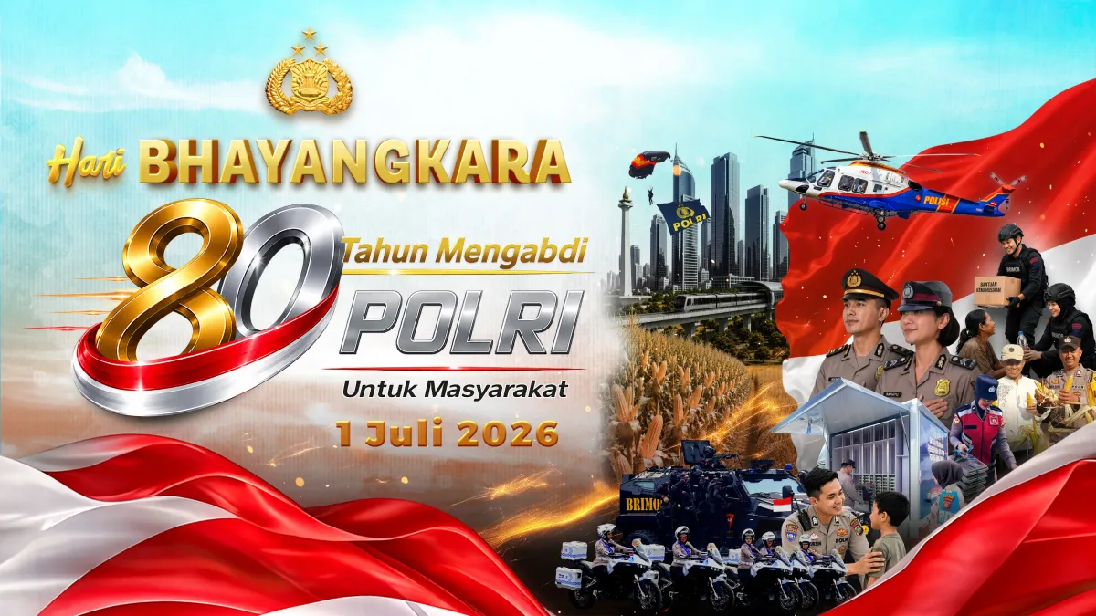 Ilustrasi Peringatan Hari Bhayangkara 2026 (Sumber: website Polri | Foto: Humas Polri)