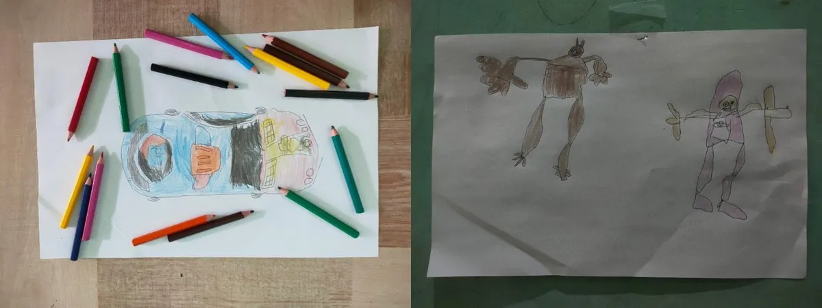 Hasil karya alakadarnya menggambar dan mewarnai Kakang, Senin (13/7/2026). (Sumber: Istimewa | Foto: Aa Akil)