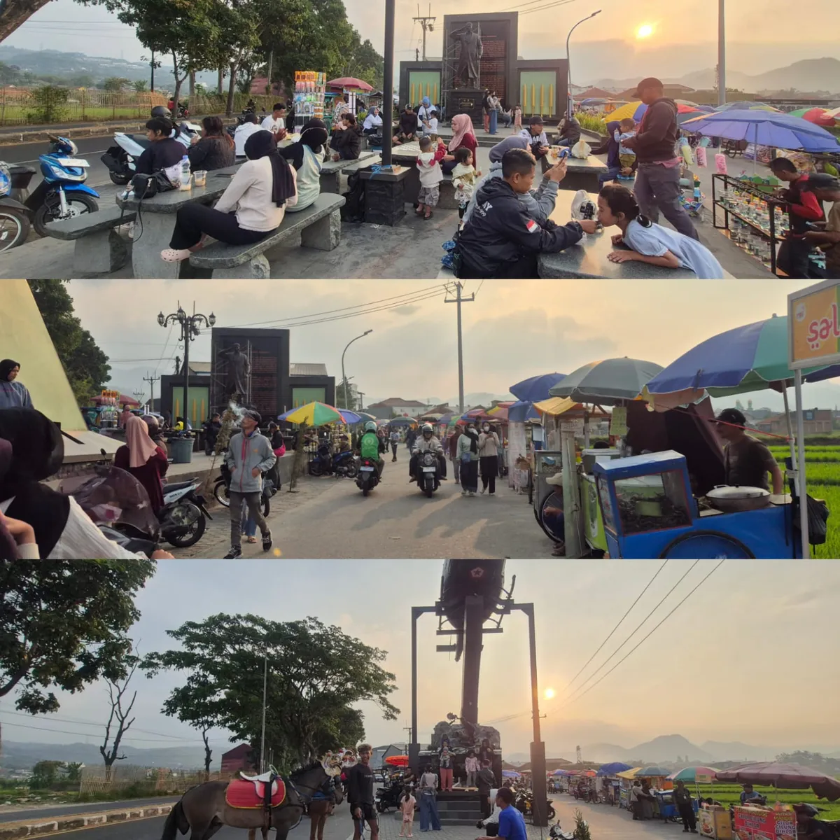 Suasana kawasan Monumen Jend. Soedirman ketika mulai akan melakukan wawancara (Sumber: Dokumentasi Penulis)