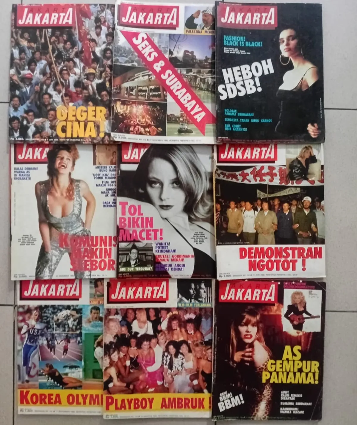 Edisi-edisi awal Majalah Jakarta Jakarta banyak menampilkan liputan mengenai dinamika politik nasional serta berbagai peristiwa penting di dunia internasional. (Sumber: Majalah Jakarta Jakarta | Foto: Koleksi Kin Sanubary)