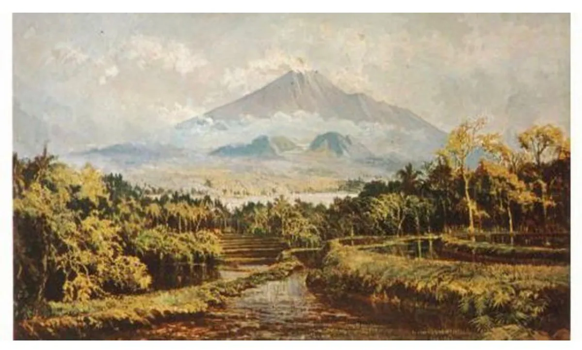 Lukisan aliran naturalisme (Sumber: Arsip Digital Seni Kontemporer Indonesia)