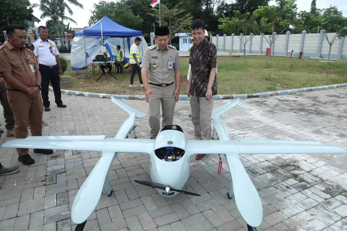 Drone produksi Iter Aero sedang melakukan demo di Kepulauan Seribu (Foto: Iter Aero)