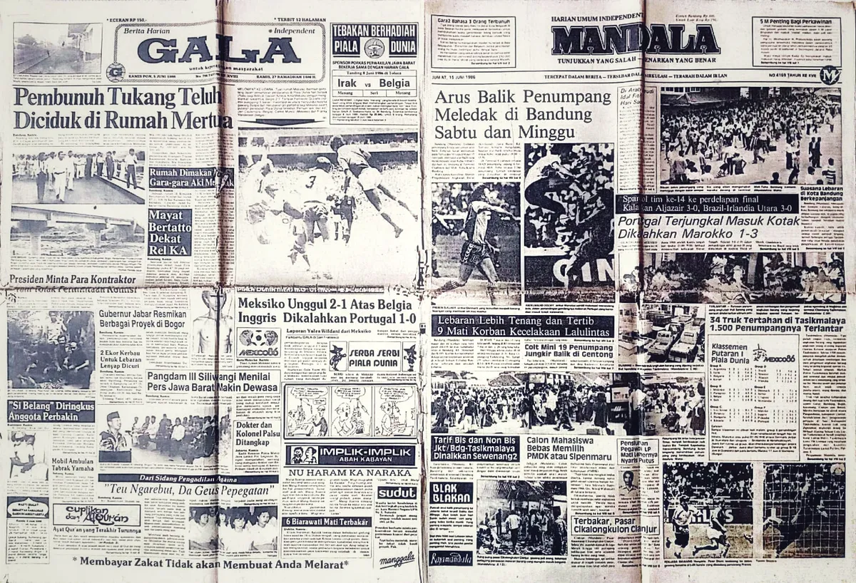 Halaman khusus liputan Piala Dunia 1986 di Meksiko. (Sumber: Dokumentasi Penulis)