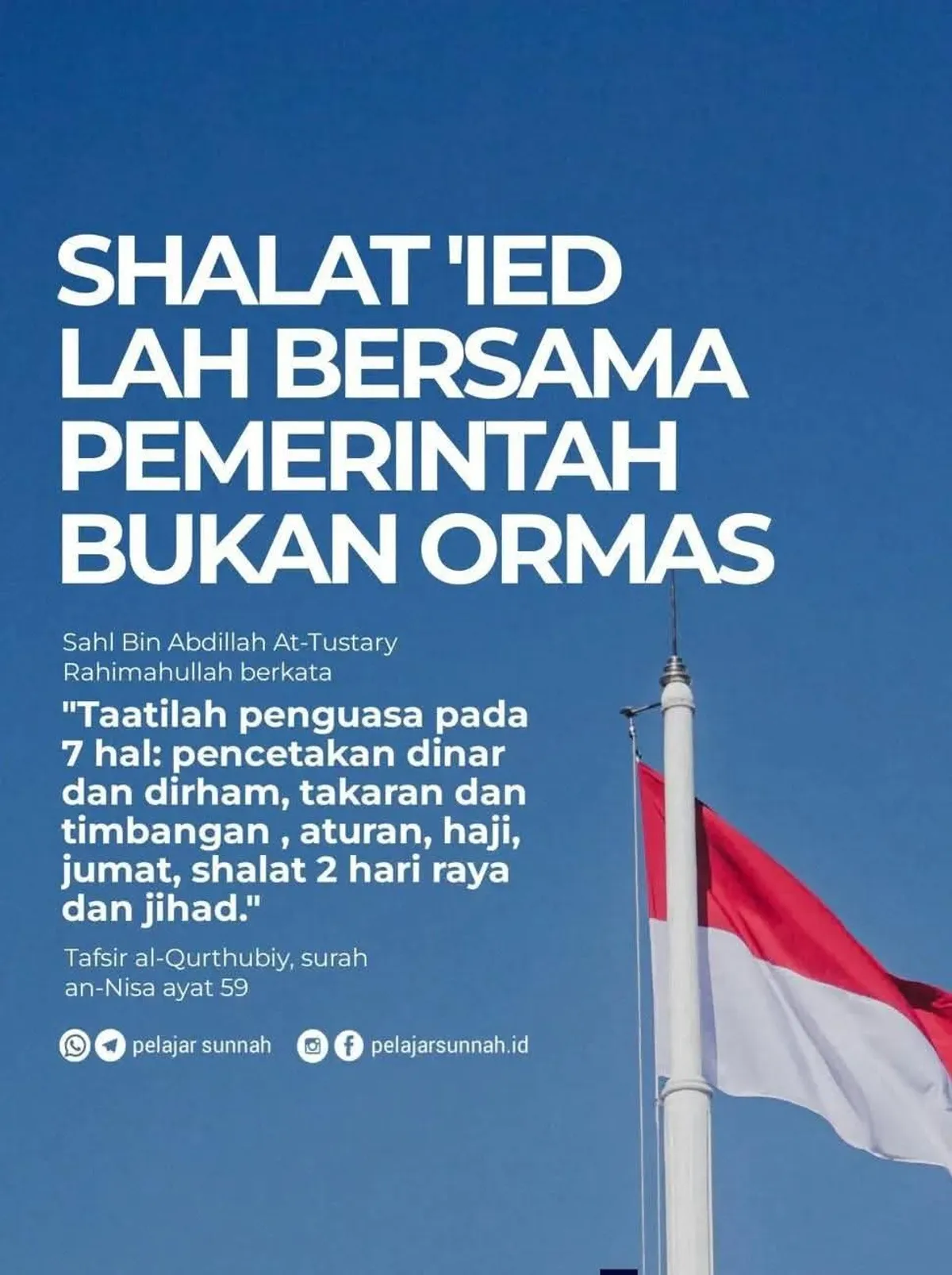 Ajak salat Ied (Sumber: Facebook Pelajar Sunnah)