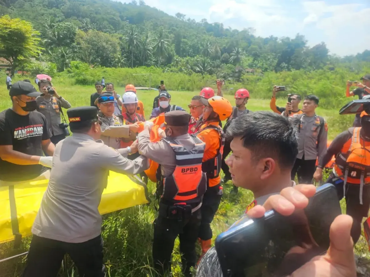 Lokasi penemuan korban drainase di Cianjur. Ditemukan dekat Bendungan Cirata. (Sumber: Humas Polres Cianjur)