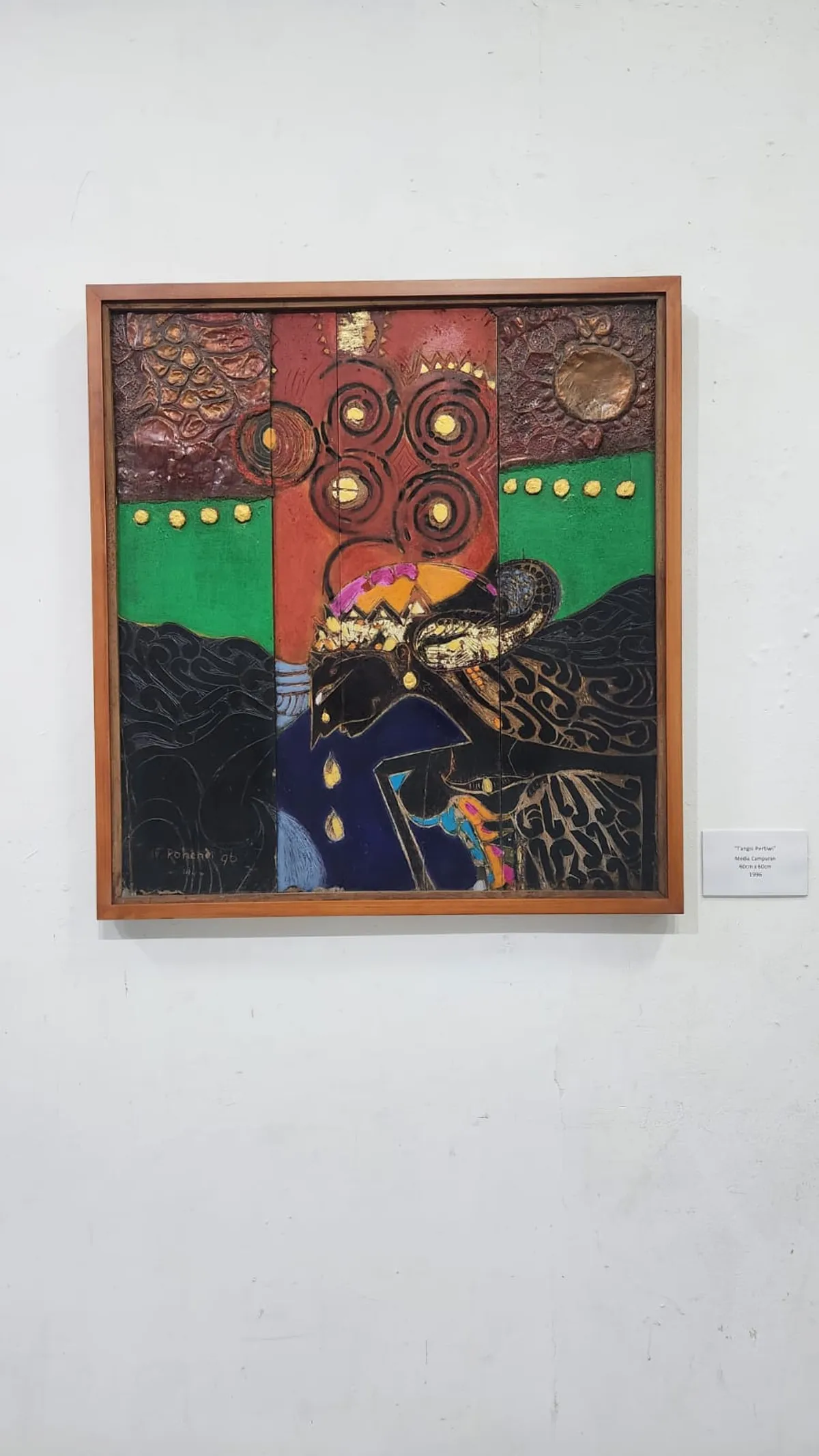 Lukisan "Tangis Pertiwi" Karya Tjejep Rohendi Rohidi (Foto: Jeanette Rachelina Kurniawan)