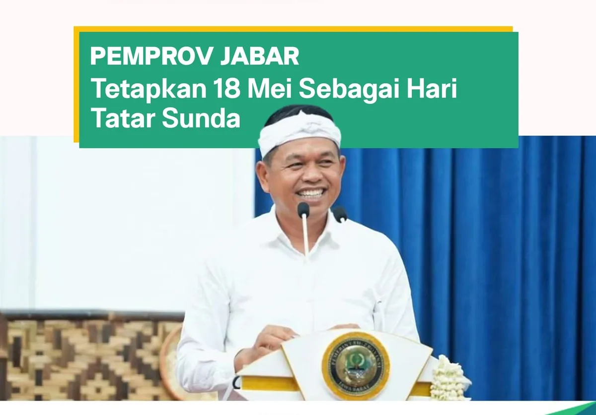 Pemerintah Provinsi Jawa Barat secara resmi menetapkan 18 Mei sebagai Hari Lahir Tatar Sunda. (Sumber: Instagram | Foto: wantilandesa.id)