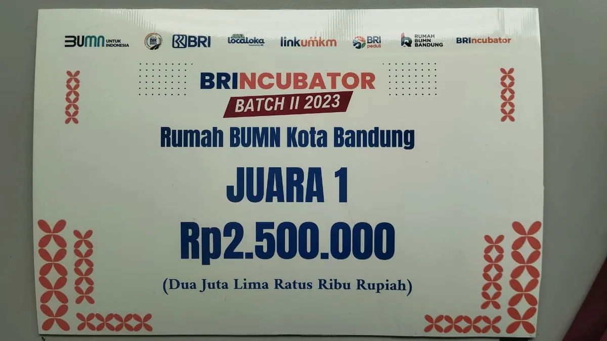 Pada 2023 Dimsum Inmons terpilih sebagai Juara 1 BRIncubator. (Sumber: Dokumentasi Narasumber)