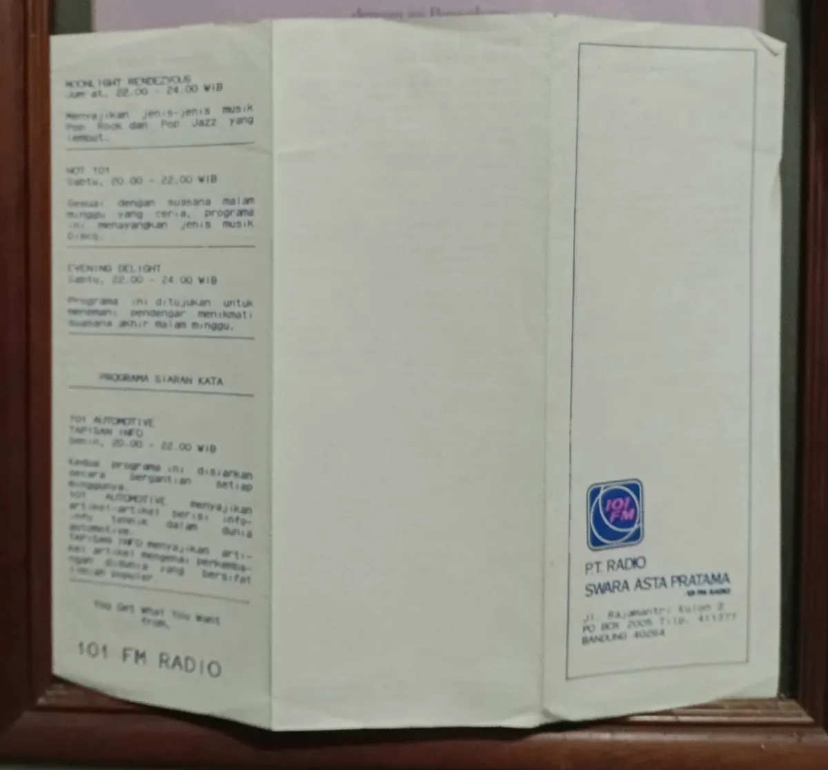 Radio 101 FM Bandung, salah satu pelopor siaran radio di jalur FM di Kota Bandung pada era 1980-an hingga 1990-an. (Foto: Kin Sanubary)