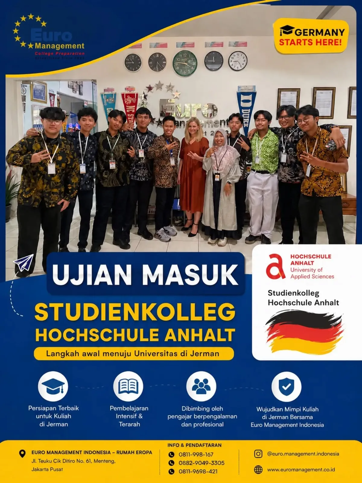 Ujian siswa Euro Management Indonesia (Foto: Humas Euro MI)