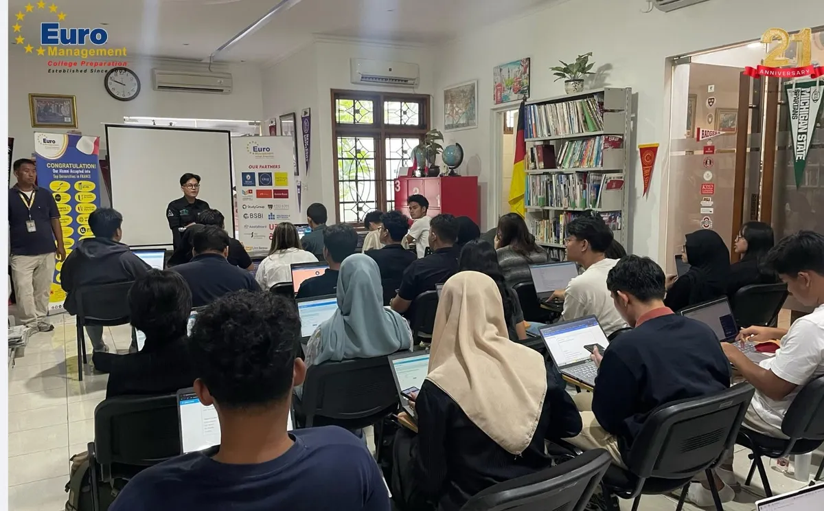 Ruang belajar Euro Management Indonesia di Jakarta (Foto: Humas Euro Management Indonesia)