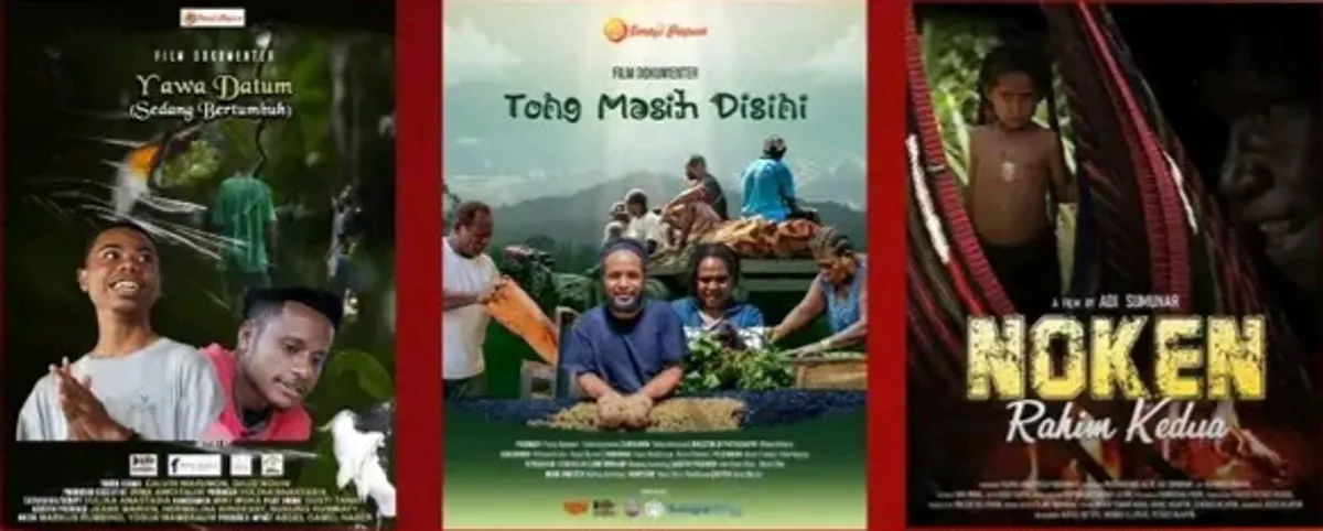 Tiga film, tiga cerita, satu perjalanan untuk mengenal Papua lebih dekat. Dalam rangkaian Imaji Papua Goes to Jawa Barat, tiga film dokumenter yang diputar adalah Yawa Datum (Sedang Bertumbuh), Tong Masih di Sini, dan Noken Rahim Kedua. (Sumber: Imaji Papua)