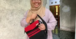 Lina Hayati pemilik Lins Lazuardi Rajut (Foto: Rizma Riyandi)