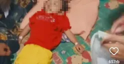 Raya, balita di Sukabumi yang meninggal akibat cacingat akut. (Sumber: Screenshoot Video Rumah Teduh)