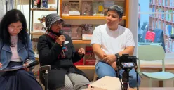 Ayang dari Dago Melawan menanggapi hasil riset CMCI Unpad bersama peneliti Detta Rahmawan dan moderator Preciosa Alnashava Janitra. (Sumber: CMCI Unpad)