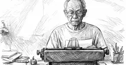 Pramoedya Ananta Toer. (Sumber: Wikimedia Commons | Foto: Lontar Foundation)