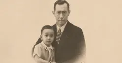Dominique Roderick 'Dodo' Berretty dan Dominique Willem Berretty, anak dan ayah pemilik Vila Isola Bandung. (Sumber: De Kourier)