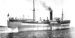 Kapal SS Garoet yang ditorpedo pasukan Jerman di Perang Dunia II. (Sumber: Stichting Maritiem Historische Data)
