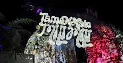 Gerbang masuk dengan instalasi lampu yang indah di Taman Main Mili-Mili (13/11/2025). (Sumber: Dok. Penulis | Foto: Rafy Lovinka)