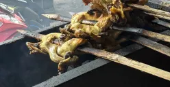 ‘Pengkolan Jati’, Kenikmatan Makan Bakakak di Saung Sawah dengan Pemandangan Gunung Tampomas