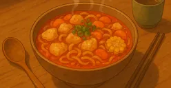Ilustrasi seblak, kuliner pedas legendaris dari Jawa Barat.