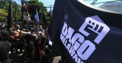 Forum Dago Melawan di Depan Polrestabes Bandung. (Sumber: Ayobandung | Foto: Irfan Al Faritsi)